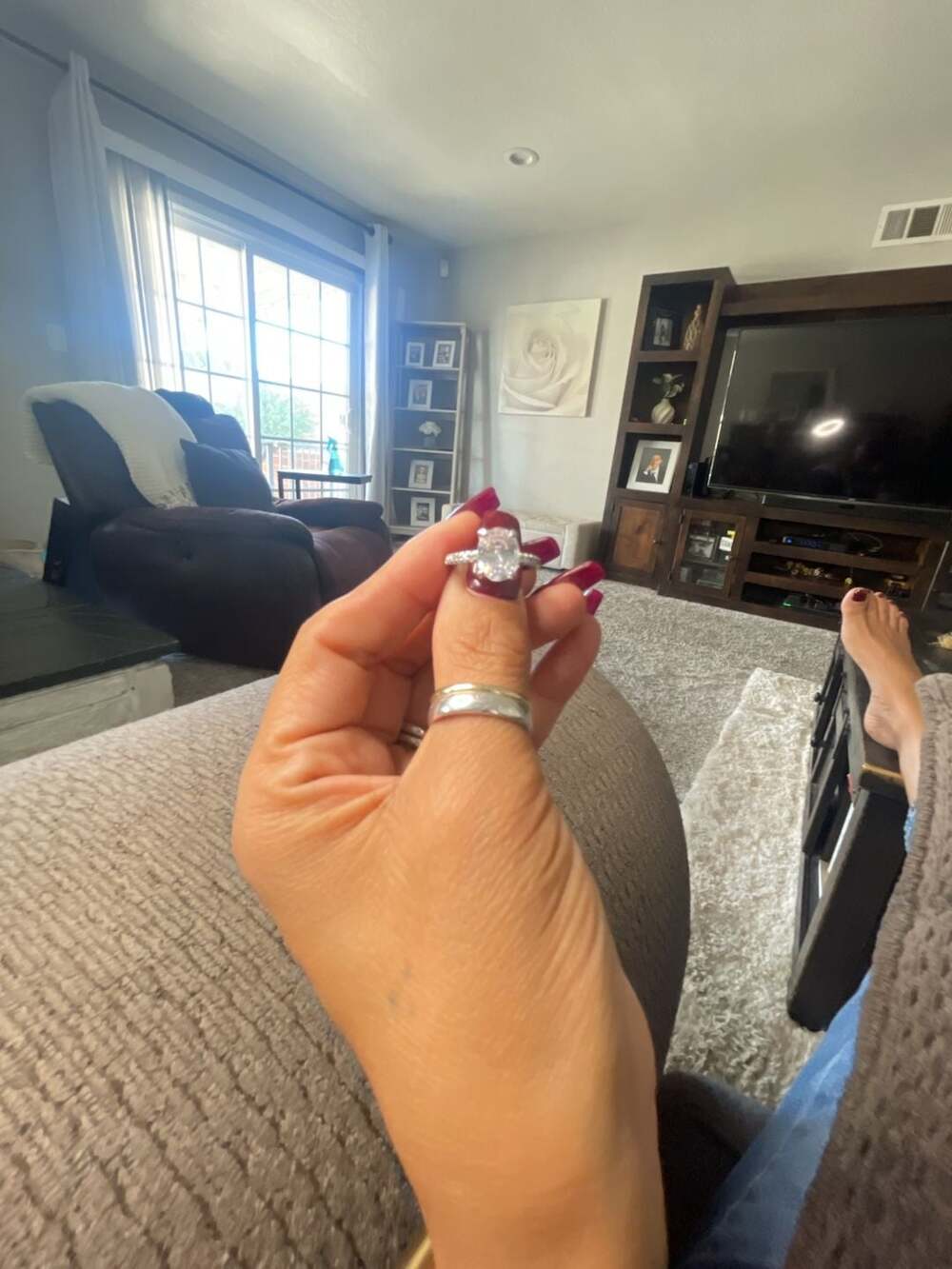 Unbranded Oval Solitaire Ring Silver S925